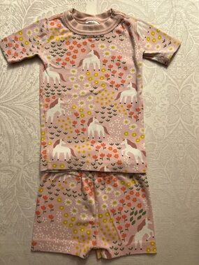 Kids Hanna Andersson 100% Organic Cotton Unicorn Short Pajama Set